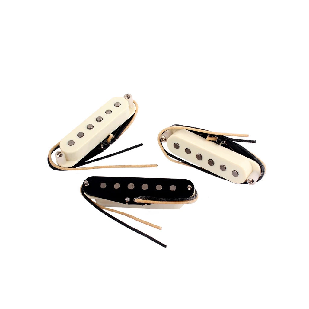 3PCS Guitar Single Coil Pickup Set Silicone Tubing SSS Electric Guitar Pickups Replacement  Guitar Parts