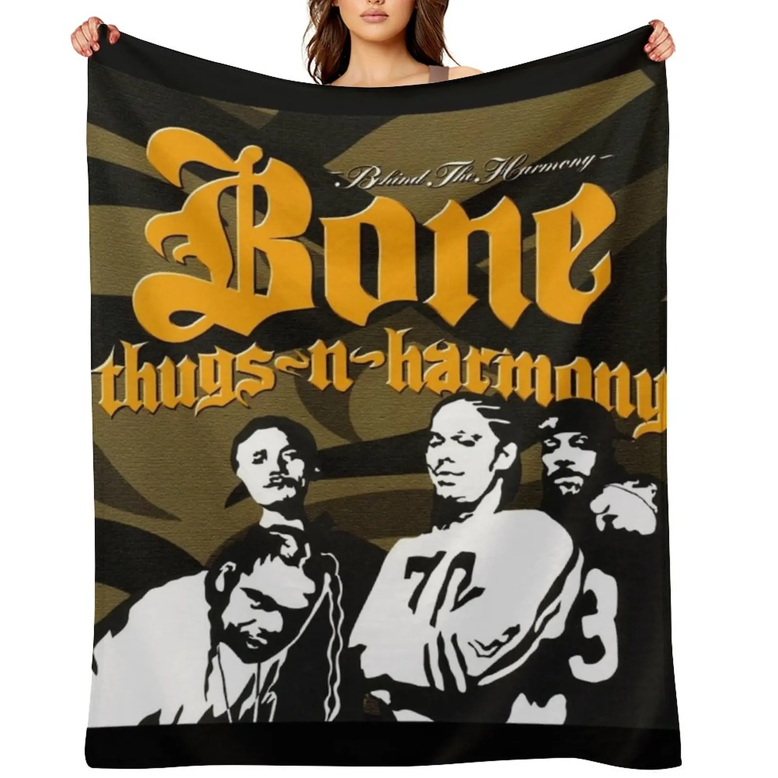 

Bone Thugs-N-Harmony behind the harmony Throw Blanket Flannel Fabric funny gift Sofa Throw Thermals For Travel Blankets