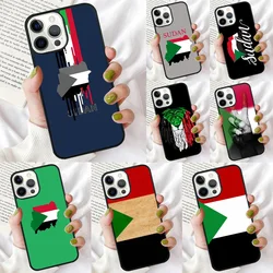 Sudan Flag Phone Case for iPhone 16 15 14 12 13 mini PLUS X XS XR 11 PRO MAX Back Cover Fundas Shell