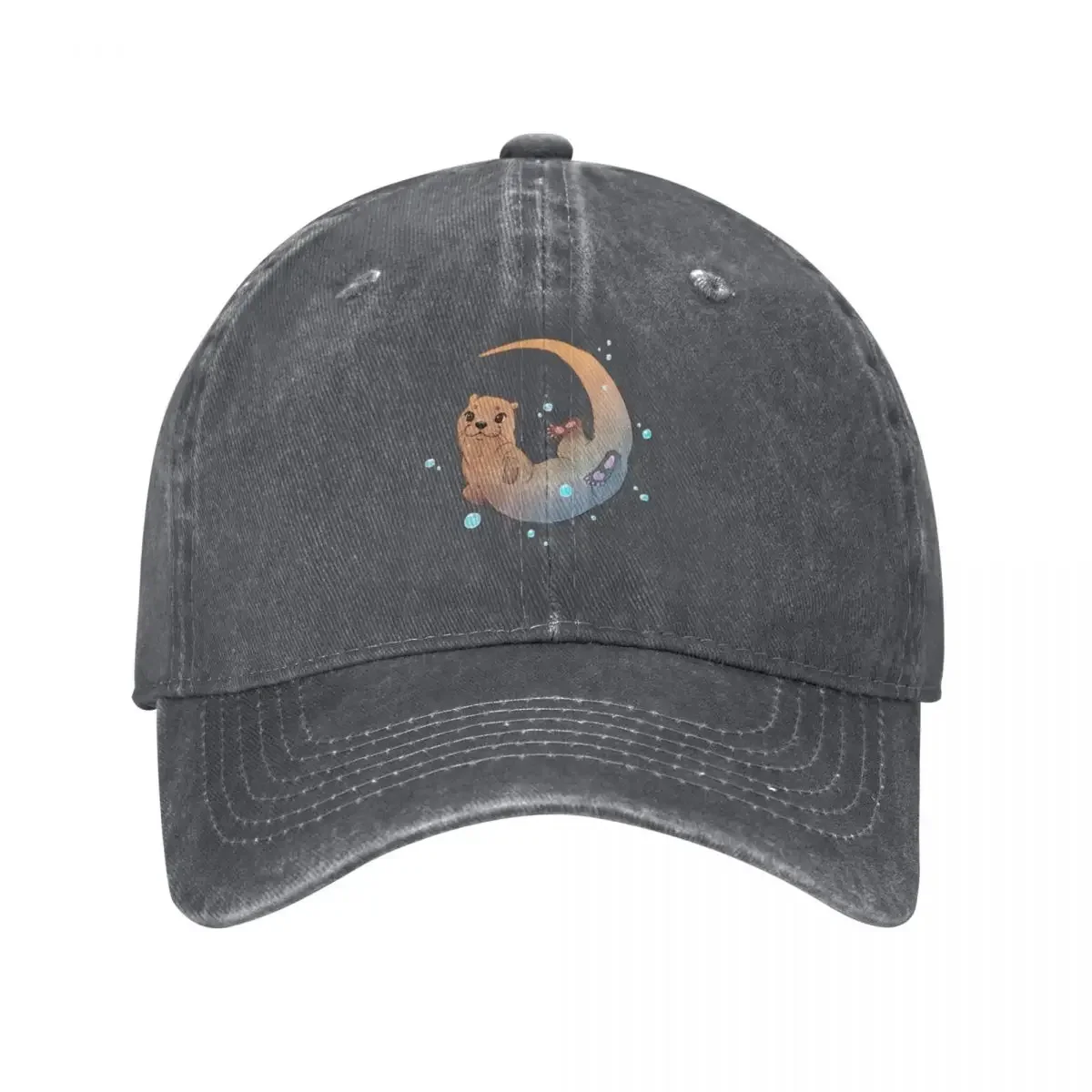 

Playful Otter Circle Baseball Cap Golf Hat Thermal Visor sun hat dad hat Luxury Woman Men's