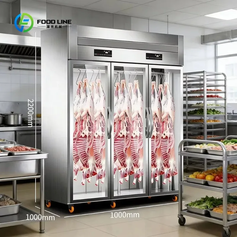 Customized Commercial Single-Temperature Stainless Steel 2-Door Upright Compressor Automatic Defrost Refrigerator Glass Door - view 2