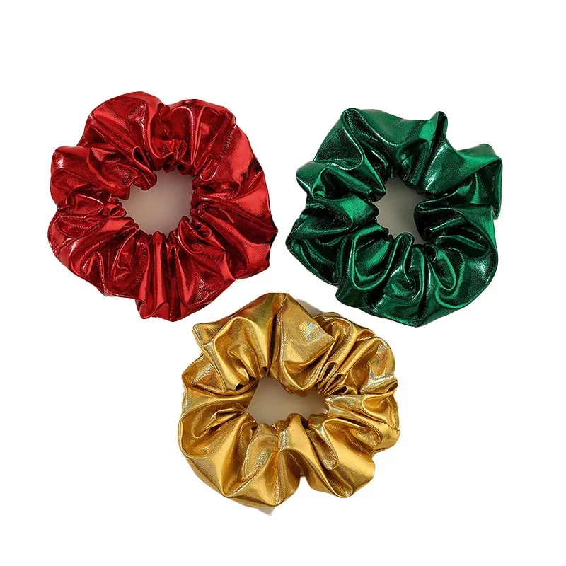 Fashion Shiny Scrunchie Hair Accessories For Women Multi-color Stage Party Christmas Hair Ornaments For Friends Gift