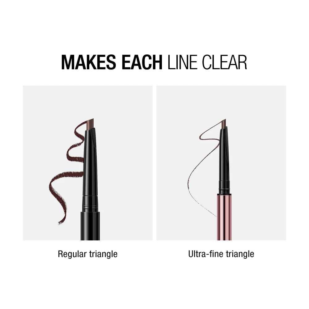 O.TWO.O ดินสอเขียนคิ้วกันน้ําธรรมชาติ Long Lasting Smooth เติม Fluff Blendable Shaping สูง Pigment Brow ดินสอแต่งหน้า