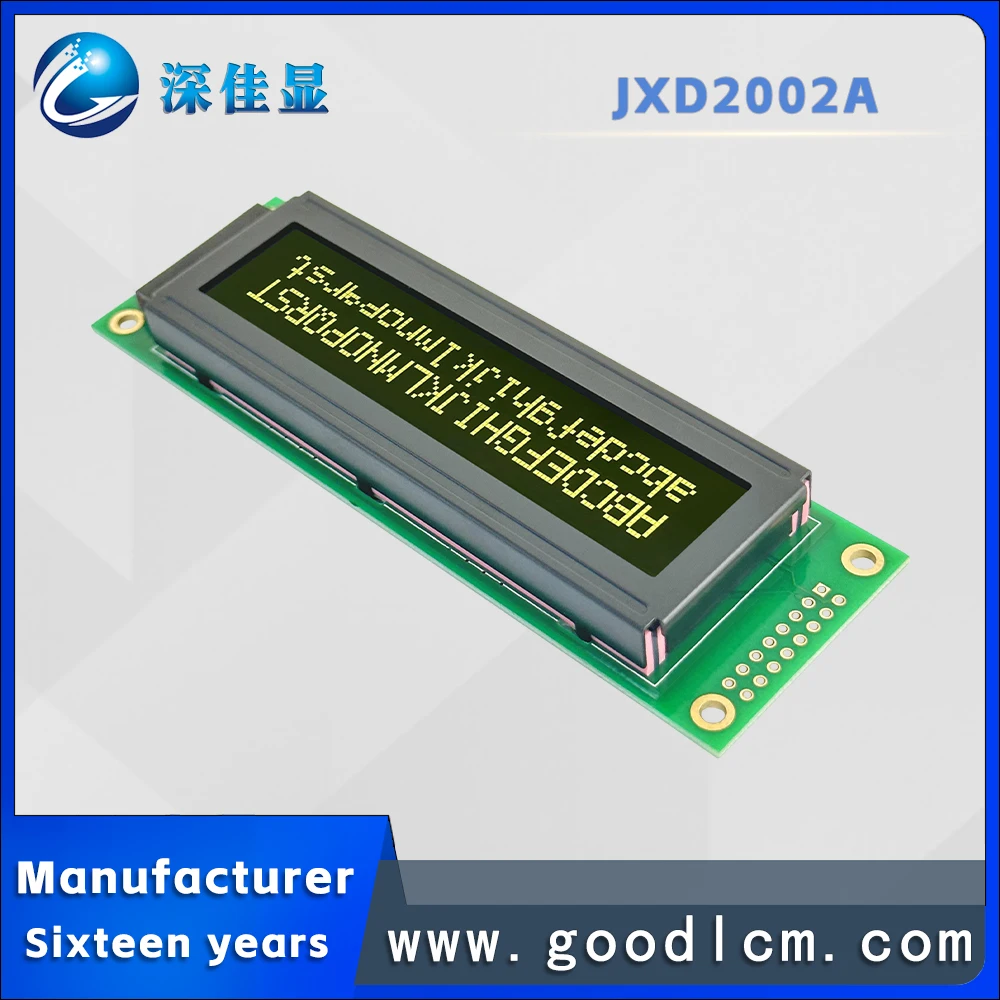 2002A Karakter Lcd Display Module 20 * 02lcm Lcd Module HD44780 Of ST7066 Drive Va Zwarte Achtergrond Groen Tekens