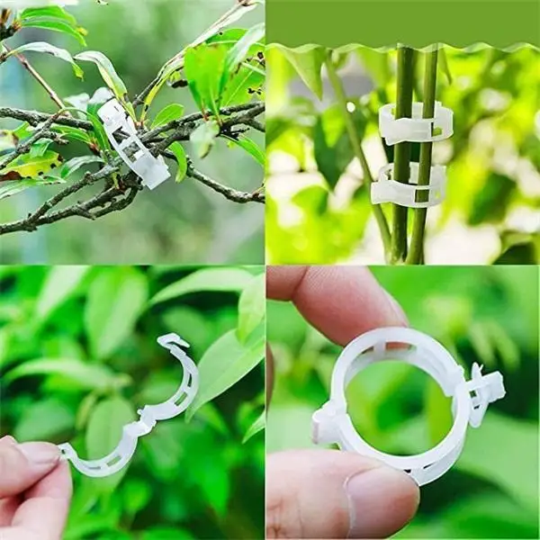 Garden Plant Support Clips Orchid Flower Ties  Secured Plastic Plant Clip Vegetables Tomato Vine Flower Clips Gardening Accessor