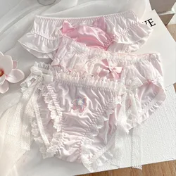 Women Cute Lovely Sweety Anime Cosplay Milk Silk Cartoon Ears Underwear Princess Style High Stretch Breathable Panties Breifs