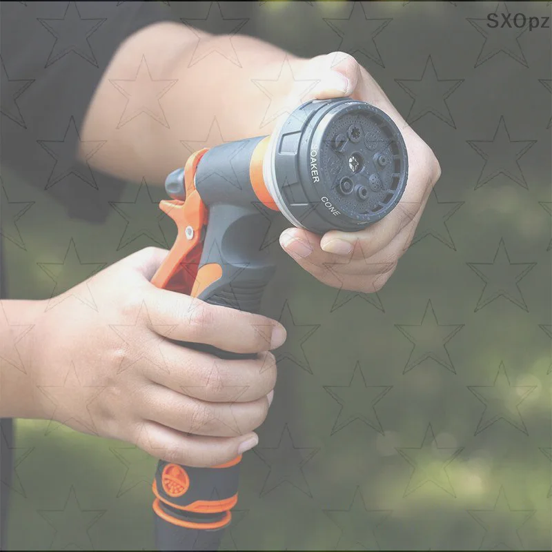 High Pressure Garden Hose Nozzle Sprayer 8 Spraying Modes Lawn Watering Multi-function Car Wash Heavy Duty Handheld Pet Shower