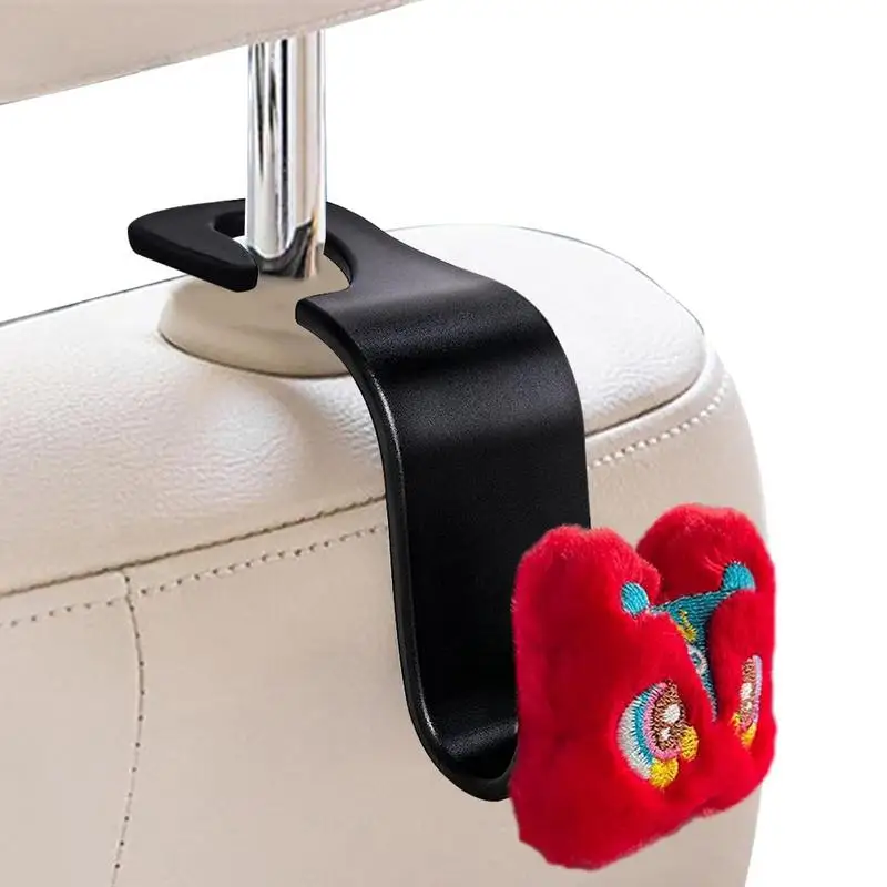 Headrest Hooks For Cars Dancing Lion Auto Cute Organizer Hanger Storage Cartoon Vehicle Back Seat Hook Organizer Portable