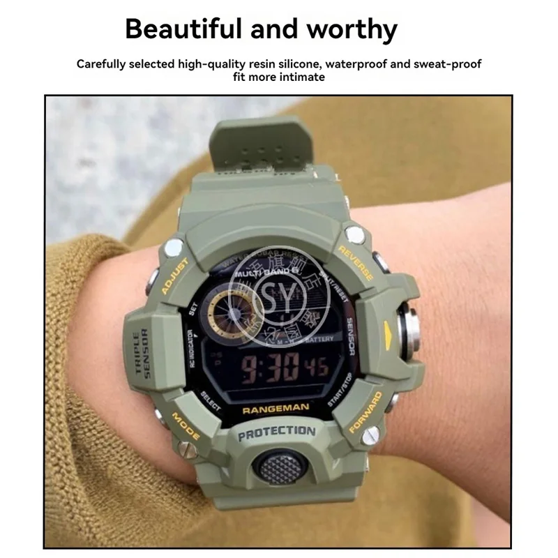 Shenyu Silicone Watch Strap For Casio G-Shock Series 3104 GW-9400/GW9300 Replacement Watch Band Bracelet Watch accessories