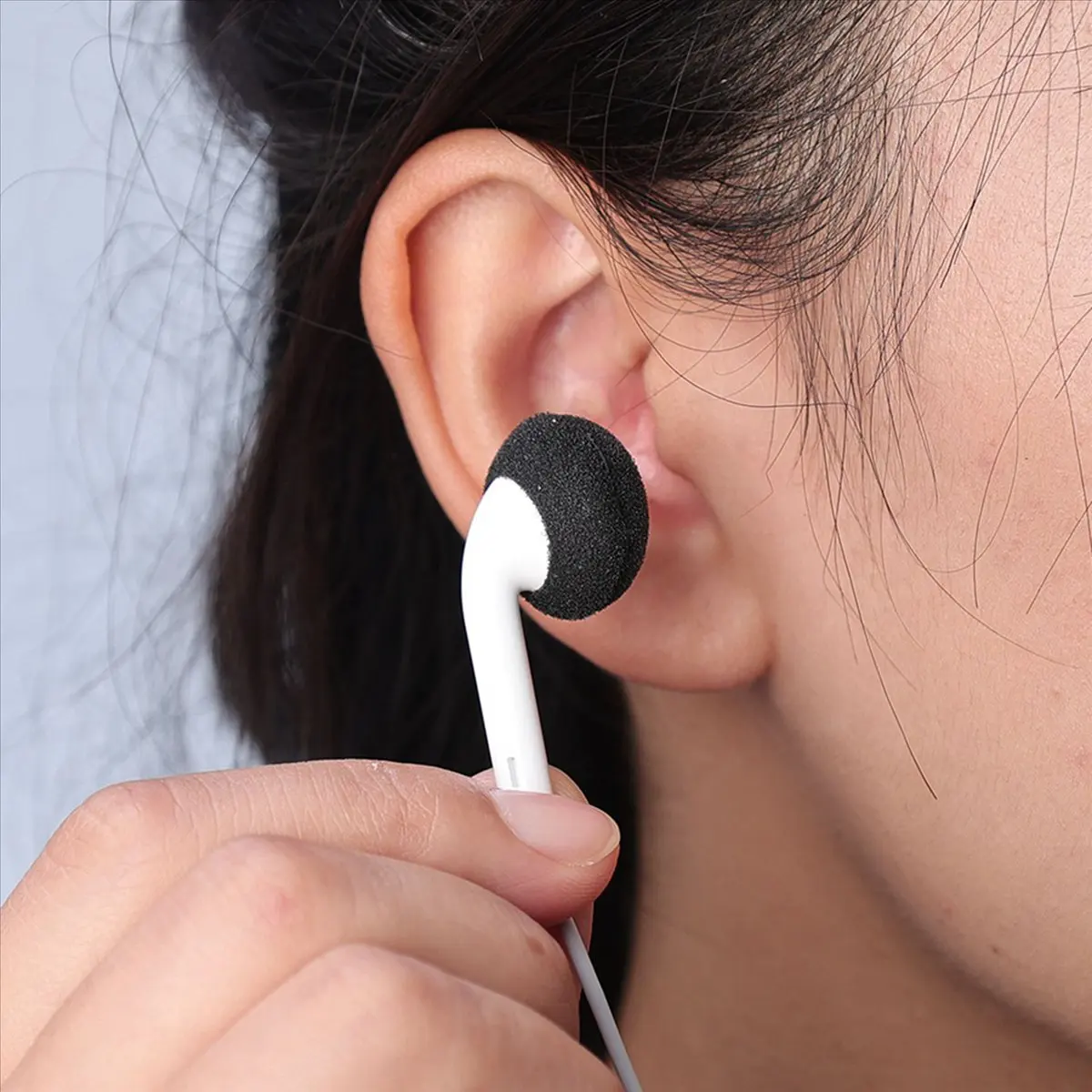 [wild cheers] 600PCS Replacement Ear Tips Headsets Earbuds Soft Sponge Foam Protective Sleeve Headphone Protector Cover Black