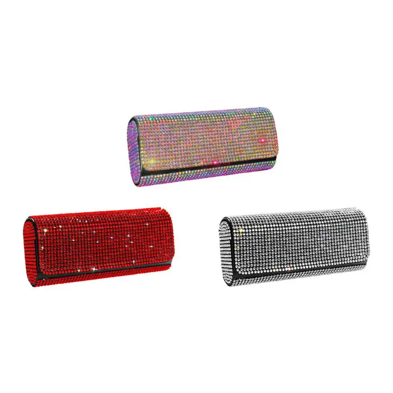 Glitter Crystal Eyeglasses Holder Handmade Eye Glass Case Eyeglasses Holder Durable Sunglasses Case For Men Women Children &