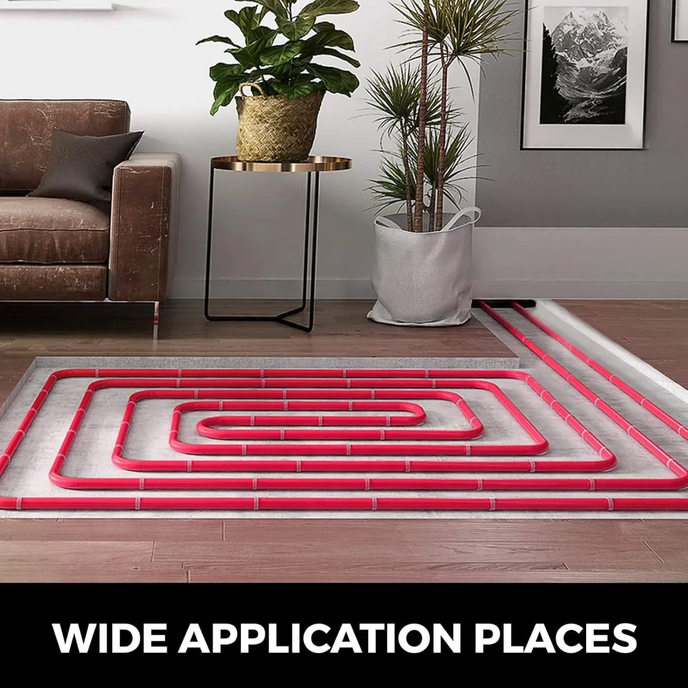 Garden 3/4 Inch PEX-B Oxygen Barrier EVOH Radiant Floor Heating Pipe Red 500Ft Hydronic Heat System Tubing Patio