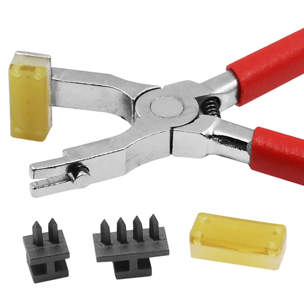 Leather Belt Punching Pliers with Silent Function and 2/4 Teeth for Accurate Leather Hole Punching Ergonomic Handle