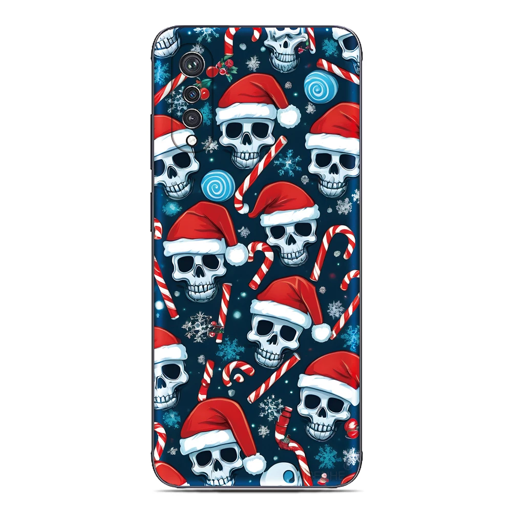 Funda de teléfono con calaveras navideñas para OPPO A5x 4G A79 5G A80 A3X A5 A3 Pro A8 A9 A53 2020 A40 A2X A16 A16s A15 A17 A17K A18 A38