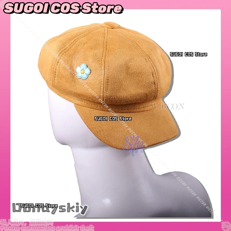 Kostum Anime Cosplay Kpop Demon Baby Saja Boys {SUGOI COS} Topi Oktagonal Y2K Bunga Kuning Kawaii Jirai Kei Prop Beret Halloween