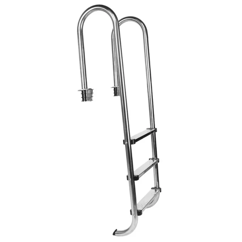 Ladder railing anti slip swimming pool safety level 3 ladder swimming pool supplies 304 stainless steel