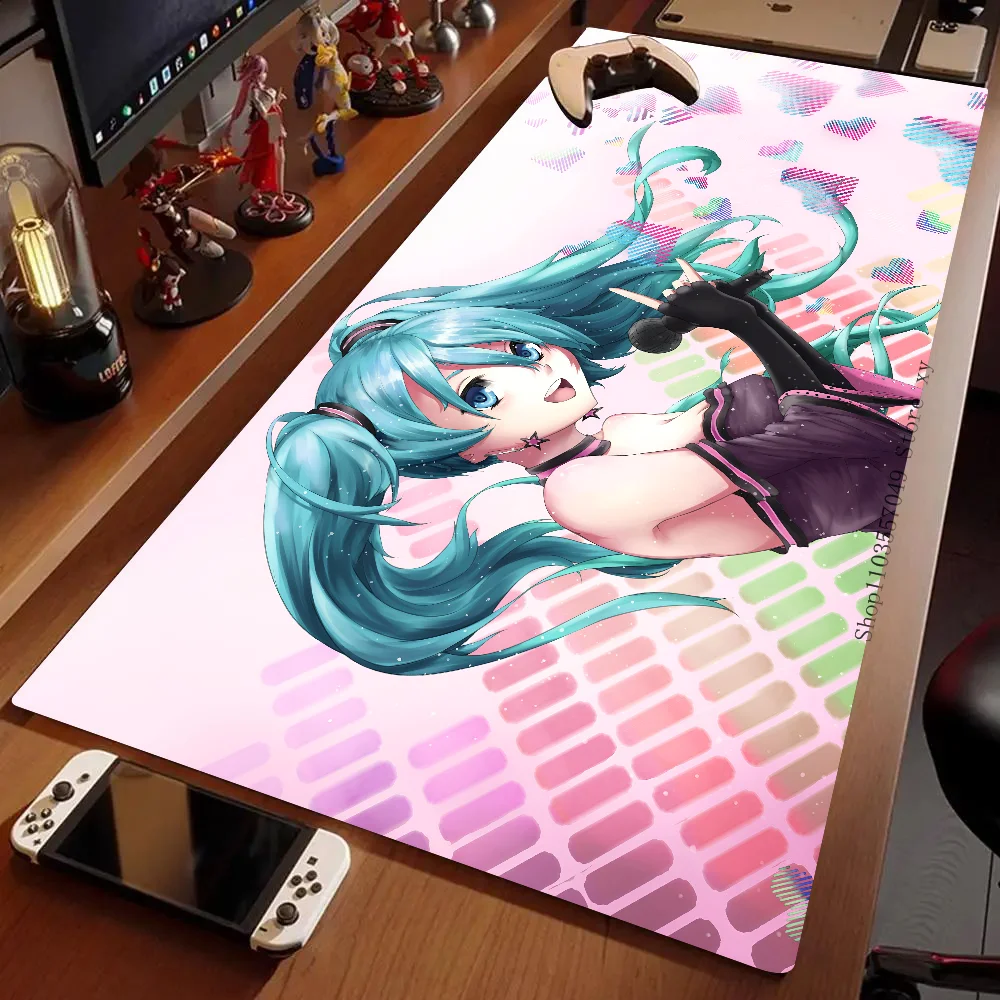 Anime H-Hatsune Miku Mousepad Large Gaming Mouse Pad LockEdge Thickened Computer Keyboard Table Desk Mat