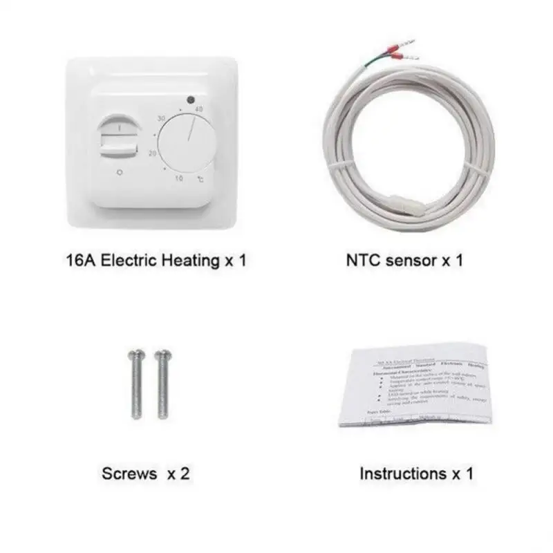 Piso elétrico aquecimento sala termostato manual piso quente cabo uso termostat 220v 16a instrumento controlador de temperatura (1pc)