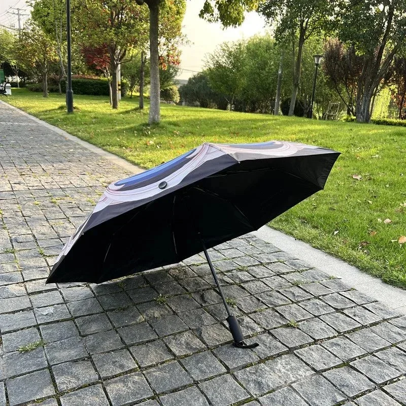 8 Rib Anime Genshin Impact Wanderer Fully Automatic Fold Umbrella Portable 3 Folding UV Windproof Travel Sun Rain Otaku Umbrella