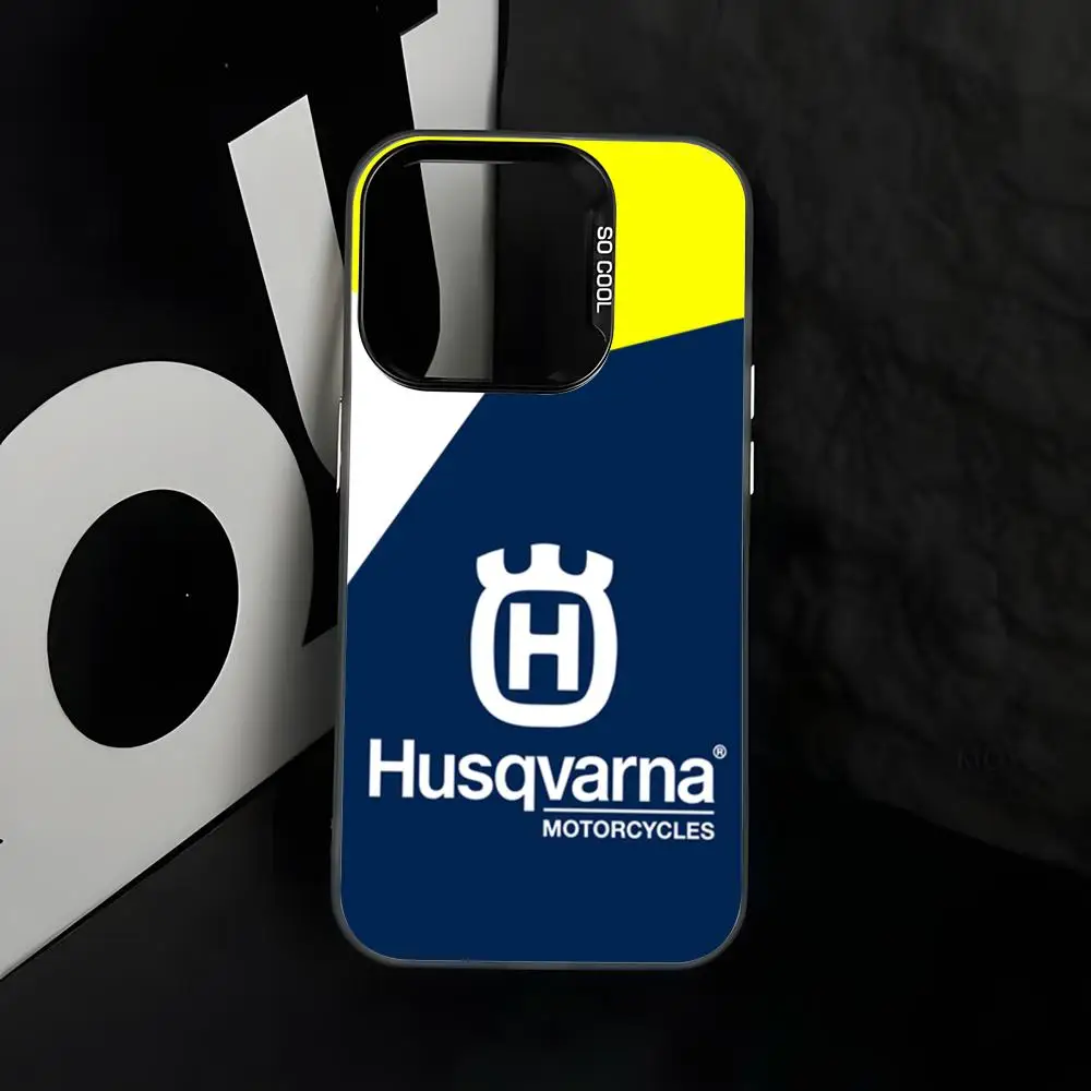 Motorcycle H-Husqvarnaes-S Phone Case For lMDColor Silver Shell For lPhone 17 16 e 15 14 13 12 11 Pro Max Plus view 2