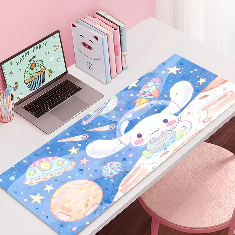 

Mouse pad Large Sanrio Cinnamoroll rubber keyboard mouse carpet anti-slip gamer mouse pad laptop coaster PC girl Anime Mousepad