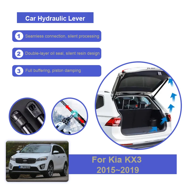 

For Kia KX3 KC 2015 2016 2017 2018 2019 Car Trunk Prop Gas Strut Shock Struts Lift Supports Trunk Hydraulic Rod Auto Accessories