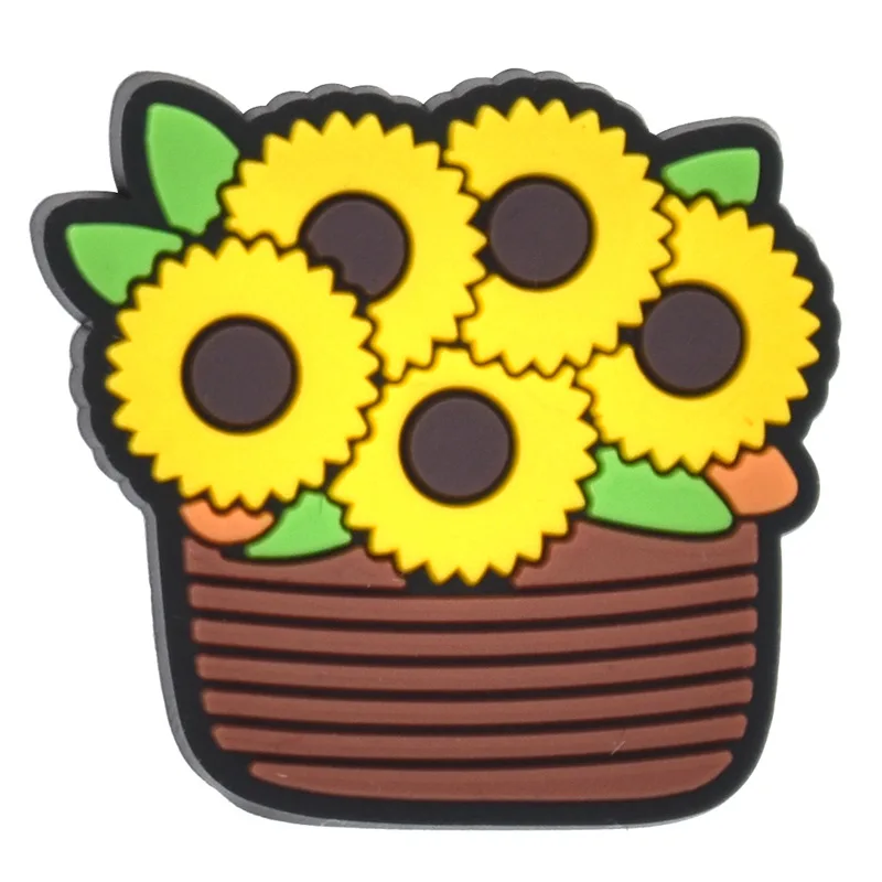 Hot Sales New Arrivals Sunflower Honeybee Shoe Charms Pin for Crocs Shoe Accessories Shoe Decoration Kids Adult Christmas Party