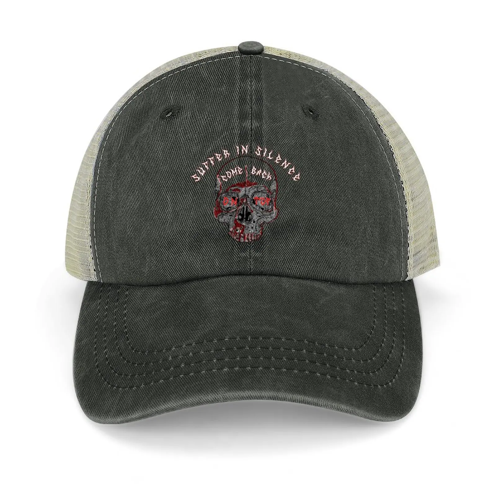 

Suffer In Silence, Come Back On Top Baseball Cap sun hat funny hat foam party Hat Trucker Hats For Men Women's
