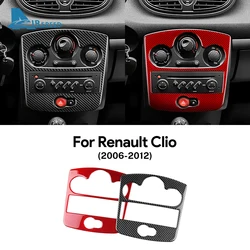 Real Soft Carbon Fiber Sticker For Renault Clio 3 2006 2007 2008 2009 2010 2011 2012 Car CD AC Panel Interior Accessories