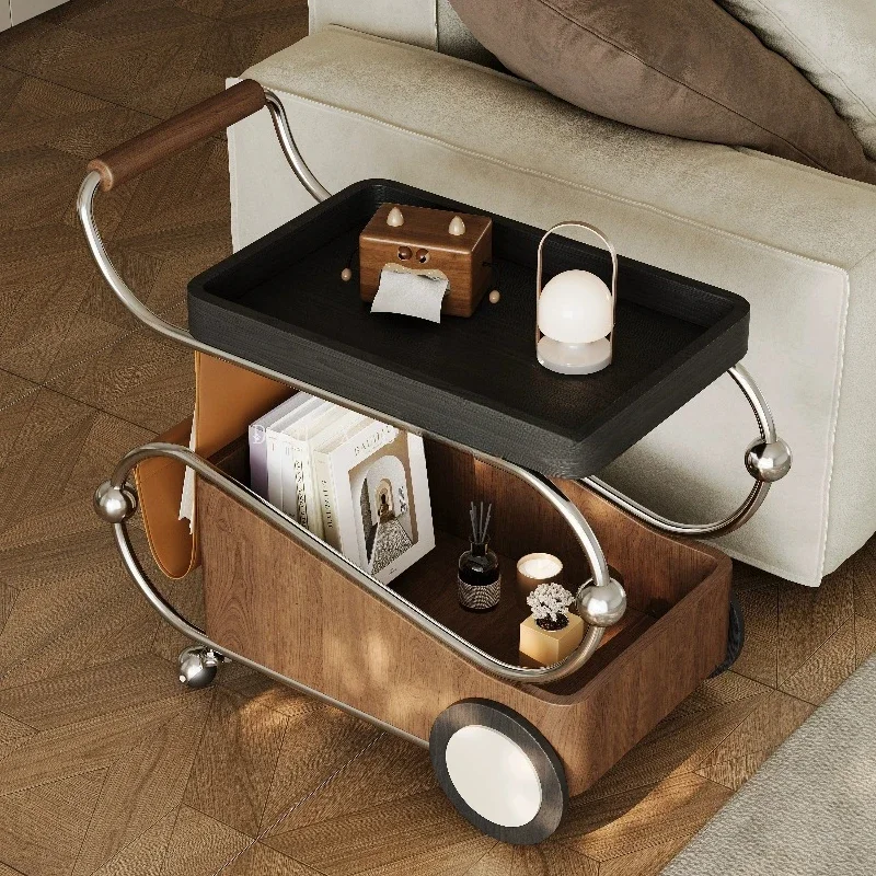 Italian Originality Coffee Tables Storage Movable Luxury Bedroom Utility Cart Living Room Stoły Kawowe Home Furniture HQ40TC