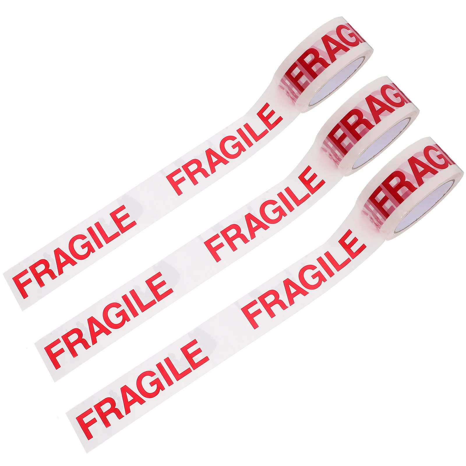 3 Rolls Tape Fragile Warning Adhesive Seal The Box Stickers for Shipping Packing Dispenser