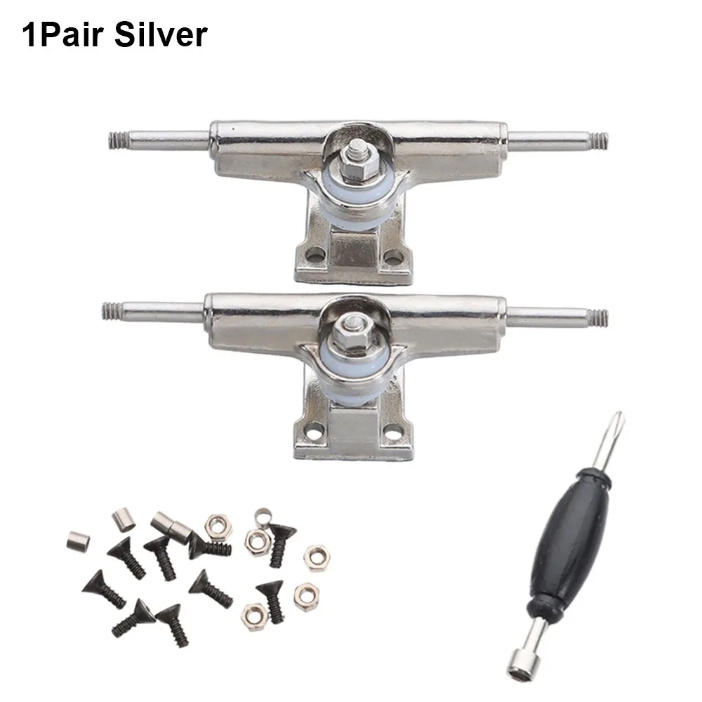 1Pair New With Nuts Fingerboard Truck Toy Hobby Collectors Model Bearing Deck Brackets 32mm Truck Bolts Finger Skateboard Parts