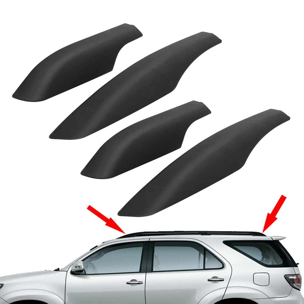 For Toyota Fortuner Hilux AN50 AN60 SW4 2004-2013 2014 2015 Replace Roof Rack Bar Rail End Cover Shell Cap  4Pcs Car Accessories