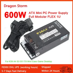 Full Modular 1U Mini Flex ATX PSU PC Power Supply 400W 600W For K39 A4 S3 G5 ITX Mini Case Game Desktop 110-264V ENP-7660B