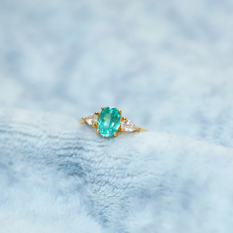Paraiba-Labor-Saphir in Trillionenform mit VVS1-Zertifikat, Großhandelsdiamant für DIY-Anhänger, Schmuckherstellungsmaterialien, Edelstein – Detail 26
