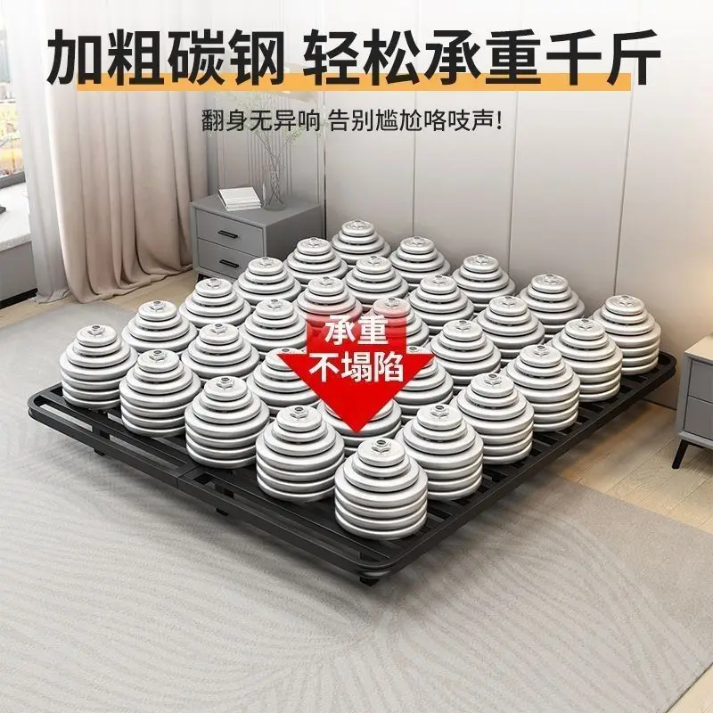 Simple suspended bed 1.5 meters 1.8 meters silent steel frame bed without side frame double iron  single iron