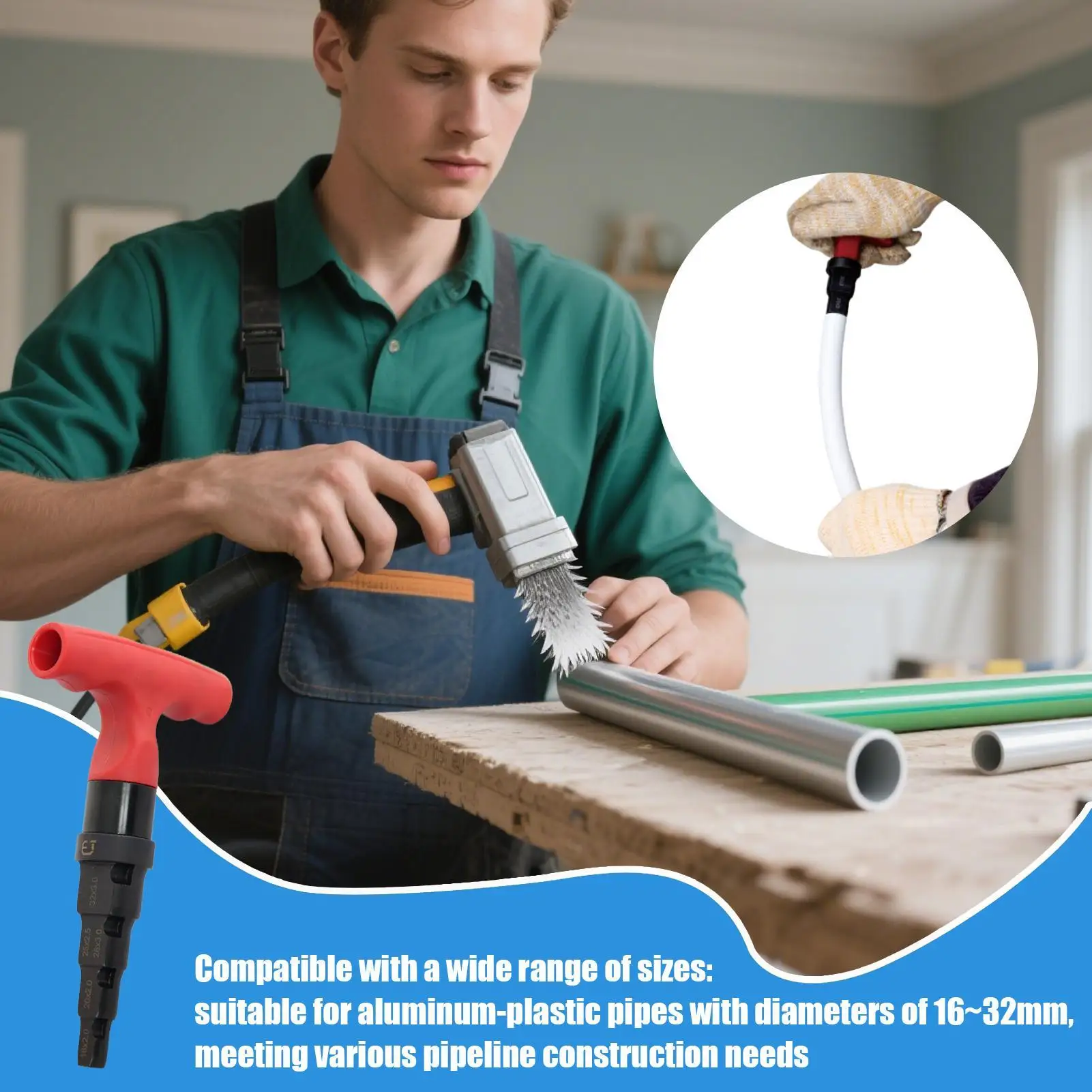 Deburring Chamfer Tool Internal Chamfering Tool Internal Multi-layer 4-in-1 Precision Ratcheting Swivel Tube Cutter Fit