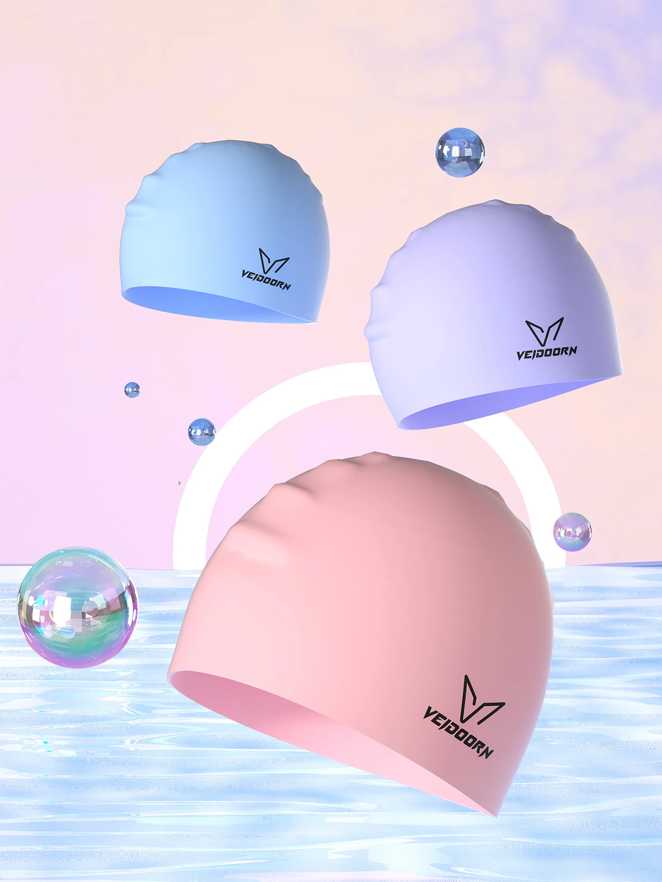 Wasserdichte Silikon-Schwimmkappe, professionelle Schwimmkappe für Erwachsene mit langen Haaren, für Damen und Herren, kein Haarziehen, weich, kompatibel mit Schwimmbrillen – Detail 17