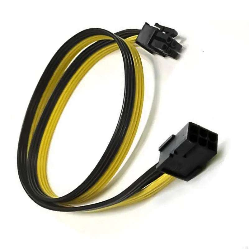 

E65E Flexible PCIE Power Cable Extension, 6Pin Male to Female PCIE Connectors Cable for Enhanceds GPU Compatibility