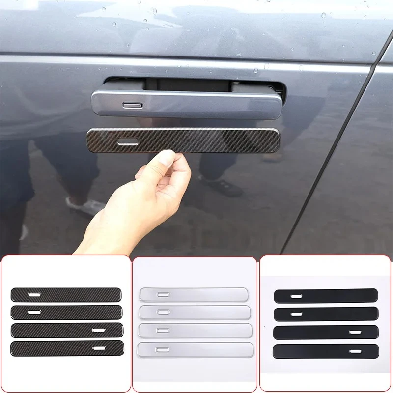 For Land Rover Range Rover VELAR 2017 2018 ABS Chrome/Carbon Fiber Exterior Door Handle Trim Car Accessories