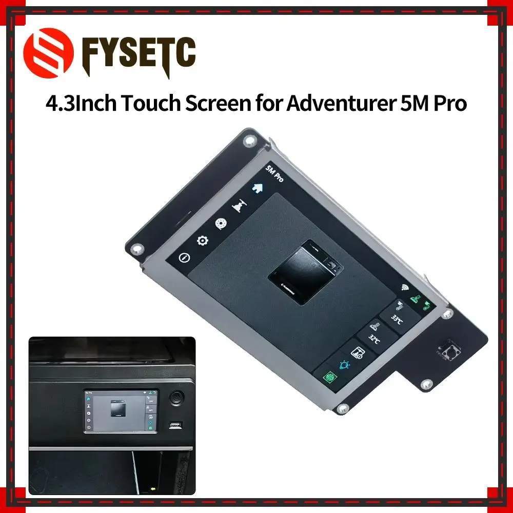 

Для 3D-принтера FlashForge Adventure 5M Pro, 4,3-дюймовый сенсорный экран для FlashForge, аксессуары для 3D-принтеров