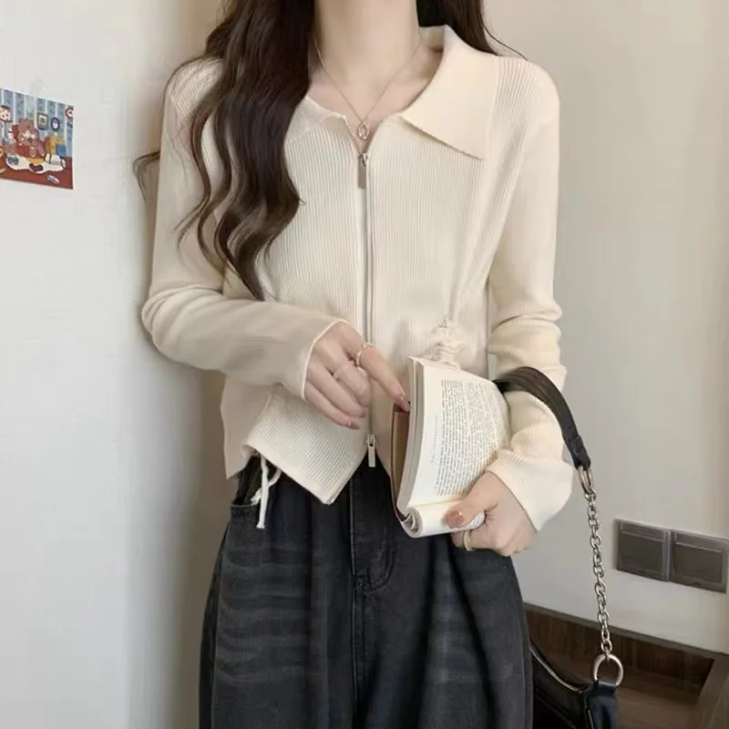 

Long Sleeve Shirts Womens Striped Button Down Tops Oversized Neutral Boyfriend Fit Relaxed Design Autumn Comfortable Daily