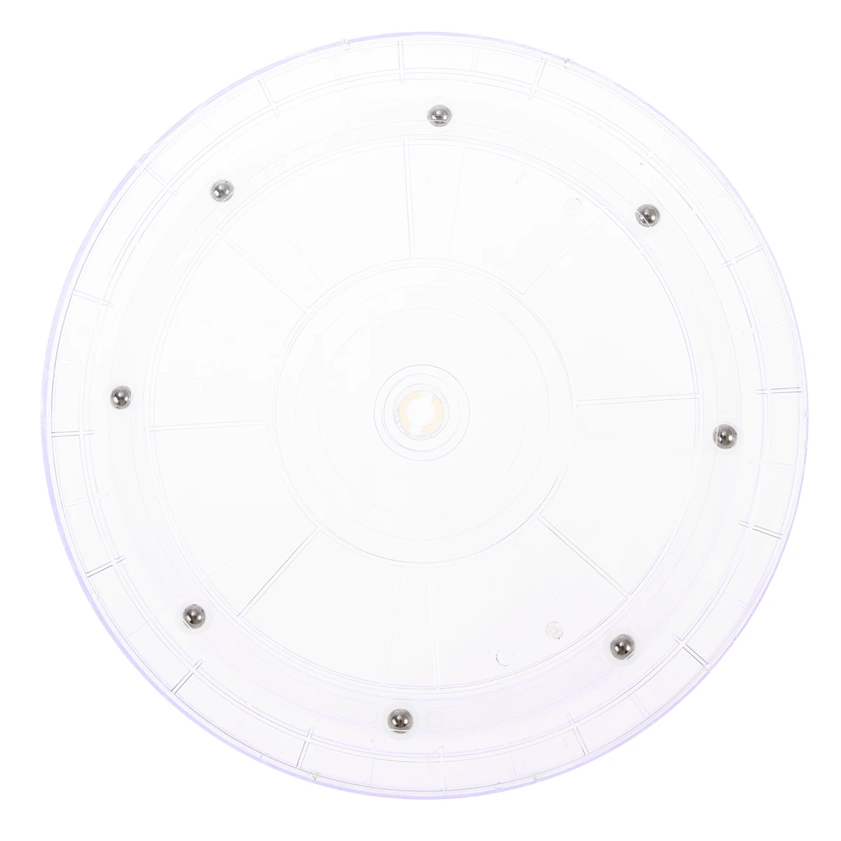 

Acrylic Turntable Tray 9 Inches Kitchen Pantry Organizer Plastic Plate Smooth Rotation Bearings Storage