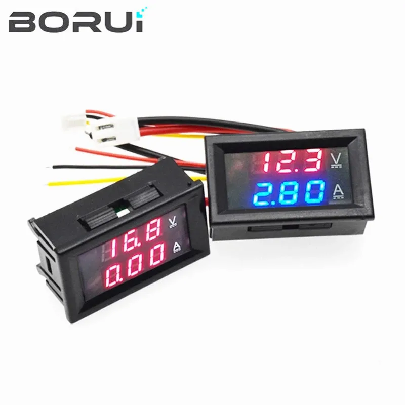 DC0-100V 10A LED Digital Voltmeter Ammeter Car Motocycle Voltage Current Meter Volt Detector Tester Monitor Panel