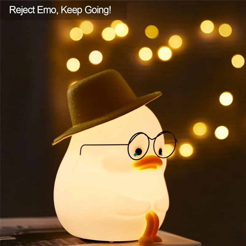 

【Top Picks】Night Light For Kids - Duck Premium Silicone Lamp, Cute And Dimmable Nightlight For Soothing Bedtime Ambience Durable