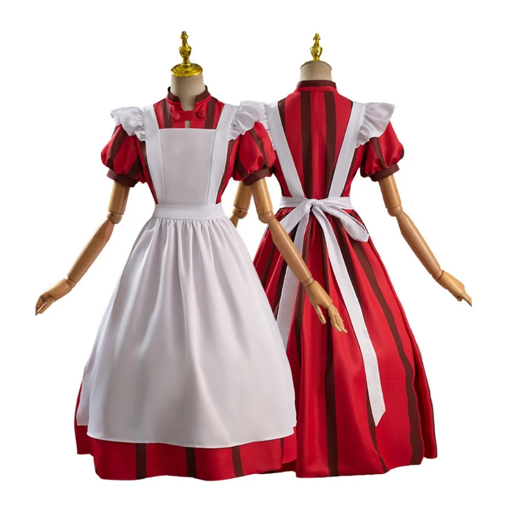 

Anime Movie The Boy and The Heron Himi Cosplay Costume Maid Dress Full Set Uniform for Adult Halloween Carnival Party Roleplay