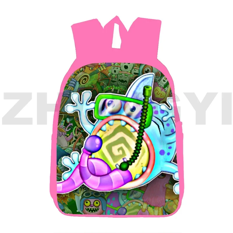 Funny Anime My Singing Monsters Backpack Kindergarten Primary Cartoon School Bag 12/16 Inch Kid My Singing Monsters Shoulder Bag