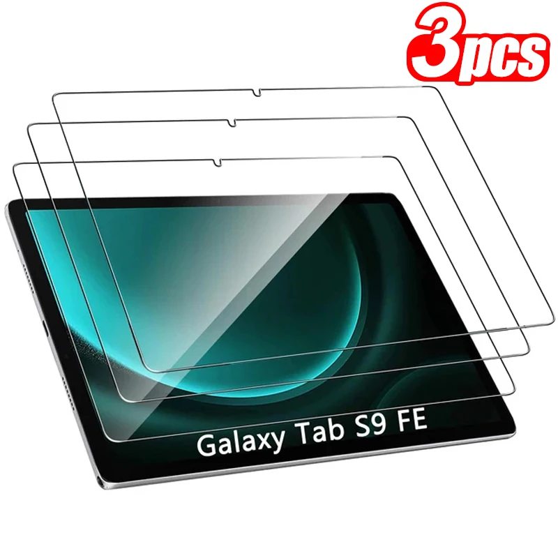 3 Stück 9H gehärtetes Glas für Samsung Galaxy Tab S9 FE 10,9'' 2023 SM-X510 X516, klare, kratzfeste Displayschutzfolie