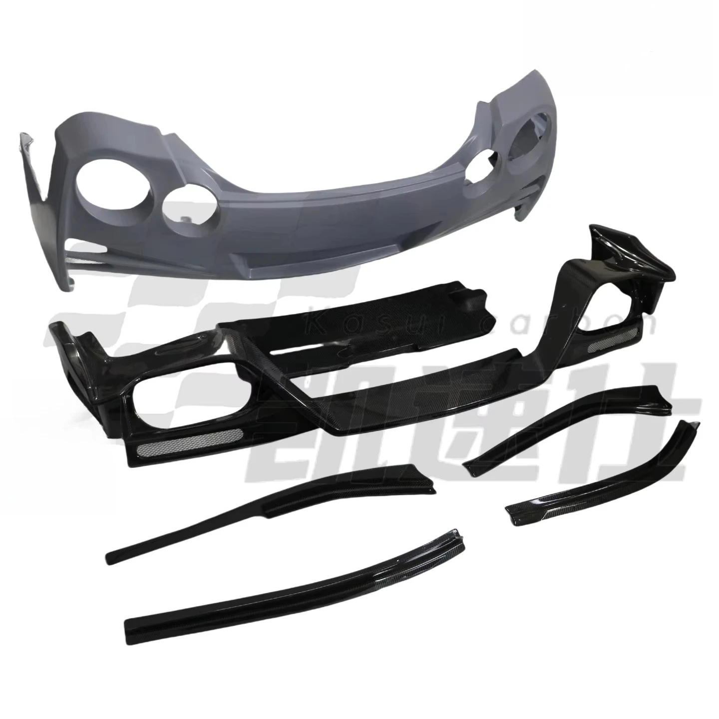 Carbon Rear Lip Car Body Kits Parts Partial Carbon Fiber Rear Bumper With Rear Diffuser for  GTR R35