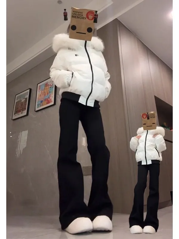 

Мужские джинсы Bla Fce с подкладкой, осенне-зимние, с высокой талией, удлиненные, прямого кроя, слегка расклешенные, Clean Fit